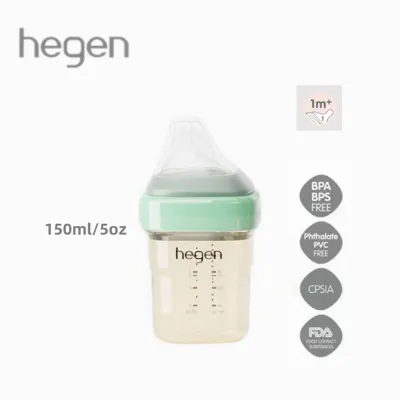 Bình sữa Hegen PCTO™ cổ rộng PPSU + núm ti chống đầy hơi – Dung tích 150ml/240ml/330ml (5oz/8oz/11oz) cho bé