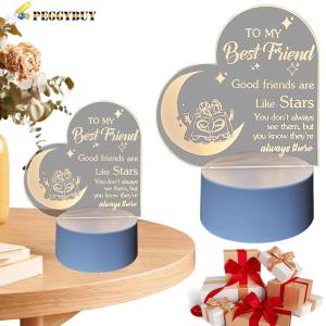 【New Arrival】 Customised Acrylic Night Light Gift for Sister Mum from Daughter Son Bright LED Night Lamp for Bedroom and Gift Ideas
