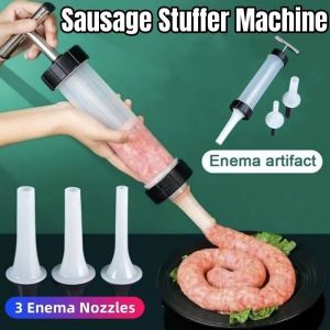 Press Type Sausage Stuffer with Funnels Enema Stuffer Stuffer Machine Sausage Maker Tool