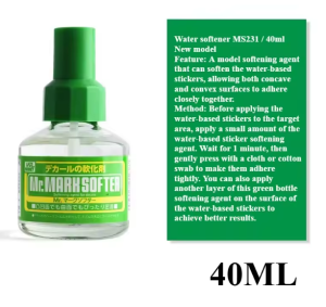 Mr.Hobby MS-231/ MS232 Professional Mark Decal Softener Setter with Glue for Model Hobby Kits Decal Solution
