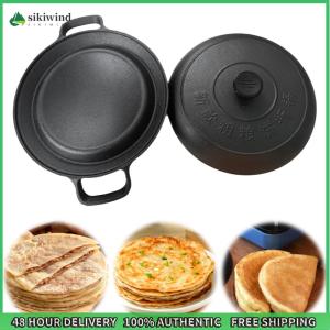 【Clearance sale processing】 Cast Iron Skillet with Dual Side Handles Non-Stick Finish Suitable for Gas Stove and Oven 12-inch Black