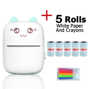 Mini Portable Thermal Printer Wireless Bluetooth Pocket Printer Paper Photo Label Sticker Notes Printer