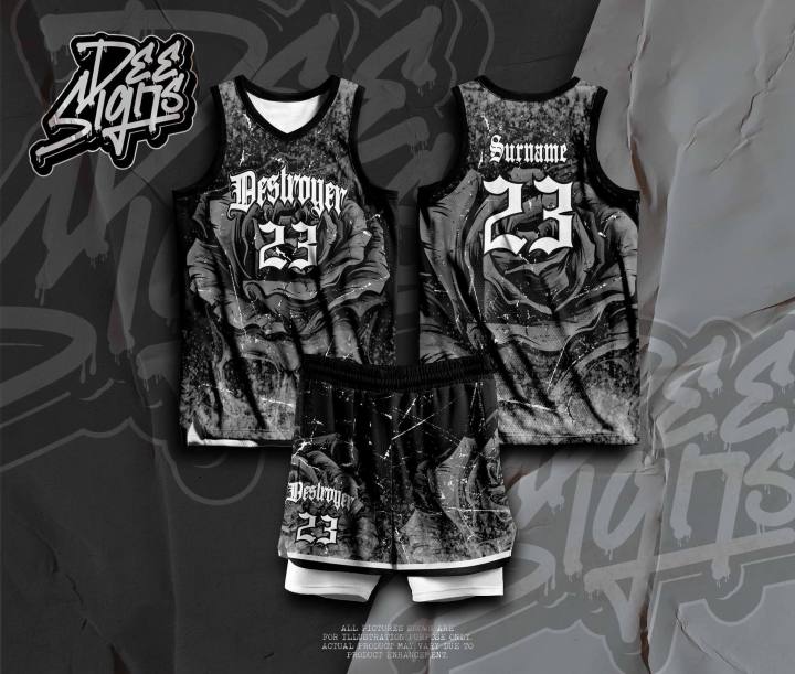 Black and store gray basketball jersey