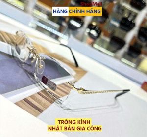Kính lão thị viễn thị đọc sách Nam nữ Nhật bản gọng khoan vít ốc màu vàng GOLD hàng đẹp loại I bảo hành 1 dổi 1 ( Tặng hộp khăn)