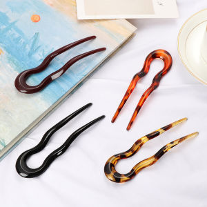 GJURD Women Girls Curved Hair Pin Headwear Hairstyle Accessory U Shaped Hairpin Hair Stick Hair Fork
