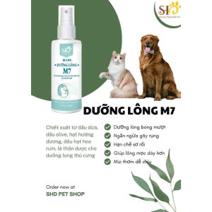 Xịt dưỡng lông cho chó mèo M7 giúp lông chắc khoẻ bóng mượt hạn chế gãy rụng chai 50ml