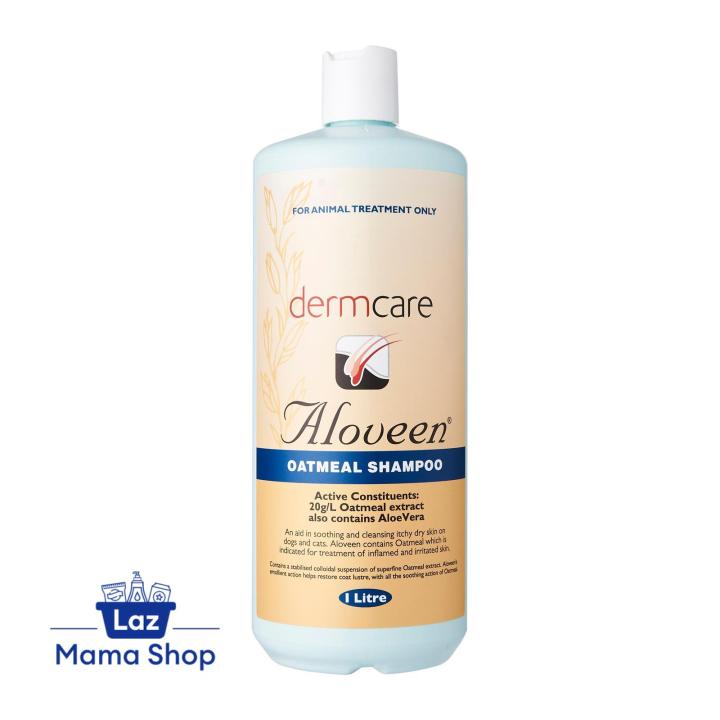 Dermcare Aloveen Oatmeal Shampoo For Dogs And Cats 1L (Laz Mama Shop