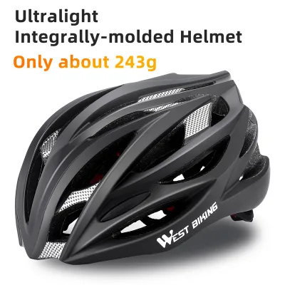 WEST BIKING Cycling Helmet Ultralight Motorcycle Helmet 243g MTB Road Bike Helmet Bicycle E-bike Helmet for Women Men Bicycle Accessories
