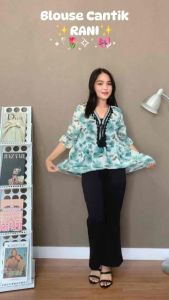 IOS SHOP RANI BLOUSE SIFON WANITA ATASAN KOREAN STYLE KANTOR MUSLIM HIJAB RAMADHAN LEBARAN