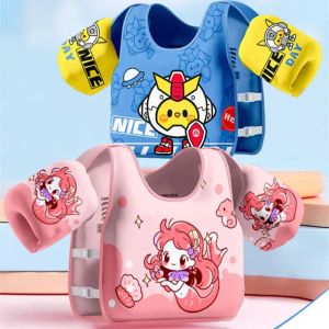 SERAPHYXO Not Falling Off Child Buoyancy Vest Adjustable Anti Rollover Baby Swimming Jackets Swimming Arm Ring Stable Inflation-Free Swimming Vest Summer