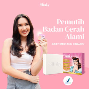 SLINKY Sabun Pencerah & Sabun Mandi Pemutih Badan Ori Sabun Whitening Soap Sabun Susu Collagen Sabun Kulit Sabun Muka Sabun Tangan Sabun Serbaguna - Goat Milk Glutathione Niacinamide Alpha Arbutin Salmon DNA Olive Oil 55gram