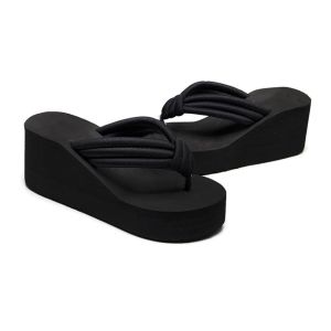 Thick Heel Roman Sandals Women 2025 Summer New Style All-Match Thick-Soled Casual Hollow Beach Shoes