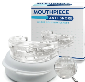 HOL Comfortable Anti Snoring Mouth Guard With Storage Box Adjustable Anti-Snoring Mouthpiece Bruxism Mouth Guard Improve Sleep Snoring Mouth Guard Bruxism