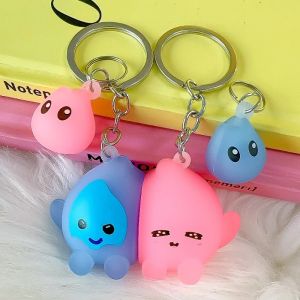 ที่แขวนพวงกุญแจแบบเรืองแสงที่แขวนพวงกุญแจแม่เหล็กที่แขวนกระเป๋าน่ารักเป็นคู่จี้อุปกรณ์เสริมแบบแขวนพวงกุญแจแบบแขวนตกแต่งบ้านของขวัญ