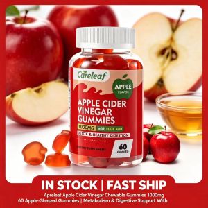Careleaf ACV Gummies | 1000mg ACV & Folic Acid | Metabolism & Digest Support | 60 Chews