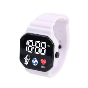 【♡Lovely girls house♡】Simple High Quality LED Digital Watch for Kids Fashion Leisure Sports Chronograph Astronaut Children Watch