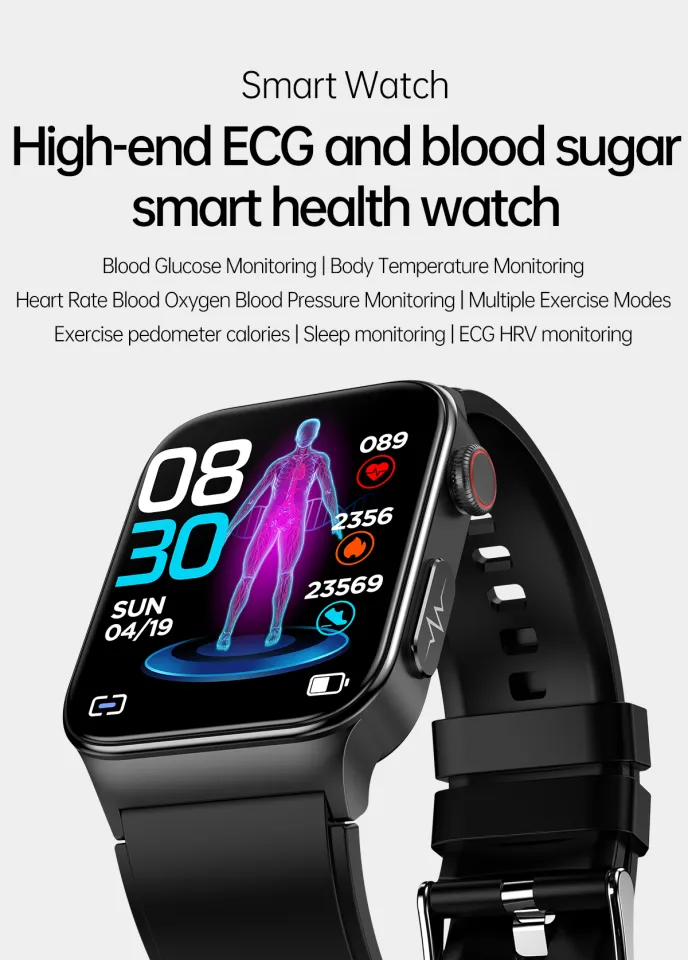 NORTH EDGE E500 Smart Watch Blood Sugar ECG+PPG dual ECG detection