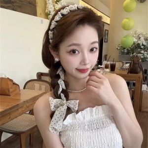 Summer Long Ribbon Hairband Braided Headband Streamers Hair Hoop For Girls Korea Sweet Hair Tie Scarf Hair Accessories