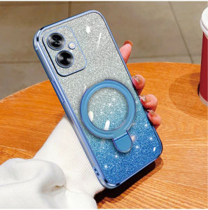 Casing Magsafe Oppo A79 5G A57 A77s Luxury Gliter Premium TPU Ring Magnetic Soft Case