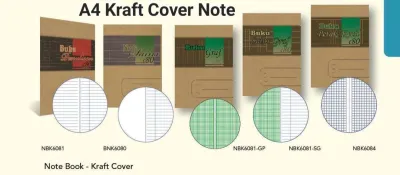A4 Kraft Exercise Book / Buku Latihan / Single Line / Graph Book / Science Graph / Nota Sians / Small Square 80pages