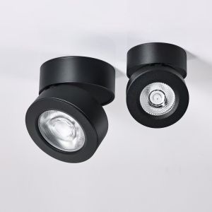 [220V] Ultra-Thin Surface Mounted Downlight cob Ceiling No-Drill Adjustable Angle Foldable Rotating Spotlight for Living Room Single/Double HeadFast shipping