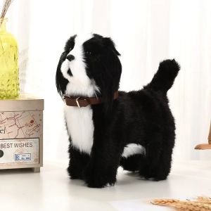 New Simulation ElectricDog Voice Control Walking Nodding Music Touch Robot Animal PlushChildrens Toy Gift