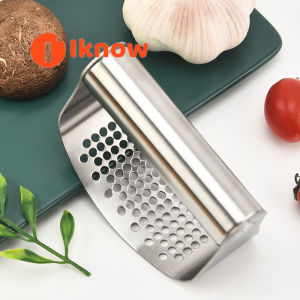 ฉันรู้สแตนเลสเครื่องบดกระเทียมเครื่องมือโยกเครื่องบดกระเทียมมือถือที่ตัดขิงเครื่องบดกระเทียมเครื่องบดกระเทียมที่สับเครื่องกดตัดกระเทียม