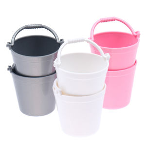 QUANSEN 2Pcs 1:12 Mini Cute Buckets Decoration Miniature Toy Kitchen Room Accessories