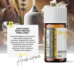 RITZ CARLTON Inspired Water-Based Fragrance Oil for Lavish Home Diffuser & Humidifier 5mL - Aromique