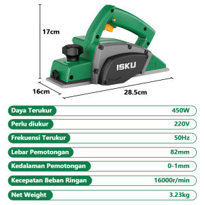 ISKU 2 Set Pemotong Kayu/Mesin Potong Kayu Circular Saw 1000W / Mesin Serut Kayu 450W