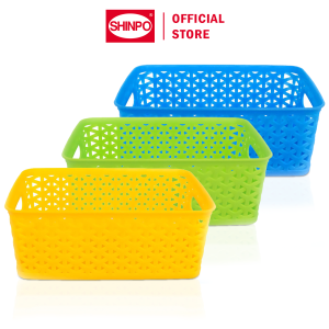SHINPO Bakul / Keranjang Plastik Model kotak 27 x 17 CM Wadah Storage Serbaguna SPO-SIP-255