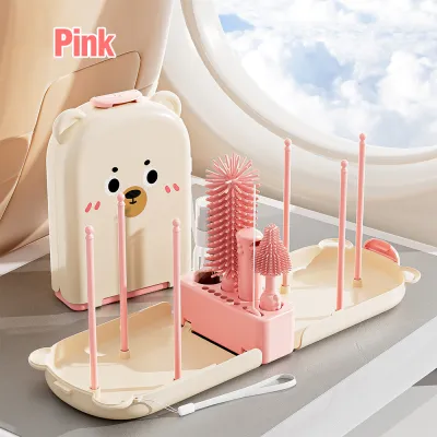 Mumystation 6in1 Baby Bottle Brush Set Travel Portable Bottle Cleaning Brush Multifunctional Berus Pencuci Botol Susu Baby With Storage Box