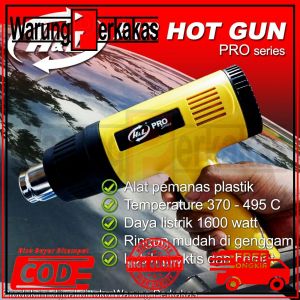 Hot Air Gun 1600W H&L PRO Pemanas Kaca Film Sticker Oracal PVC DLL