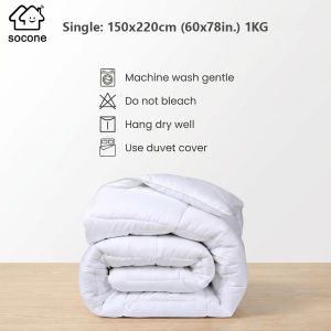 Socone 100% cotton comforter insert with zippered storage bag breathable and wrinkle-resistant available in multiple sizes.
