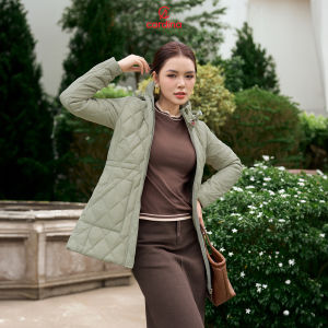 Áo Phao nữ CARDINA chất liệu vải gió cao cấp chống nhăn mềm mại trần bông nhẹ giữ nhiệt tốt 4PLF01