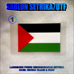 Sablon Setrika DTF Bendera Palestina Stiker Sablon Baju Setrika 02