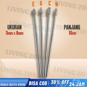 Mata Bor Tuner Panjang 10cm Tunner Pendek Cuner Cunner Porting 3mm X 6mm Mata Gerinda