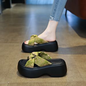 Free Shipping WomenS Thick-Soled Sandals For Summer 2026 New Fashion Style To Pair With Skirts Lightweight And Non-Slip Beach Shoes Height-Increasing For Petite Individuals