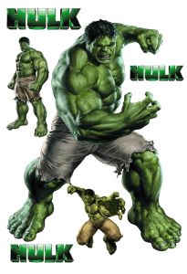 HULK Sticker Dinding Size 30-45 cm Vinyl white waterproof