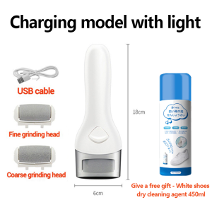 Electric Foot grinder with LED Light and 2 Roller Heads Electric Callus Remover Foot Grinder Rechargeable Foot File Hard Skin Remover Pedicure Tools for Feet Foot File Dead Skin Callus Remover Electronic Callus Shaver Portable foot Spa set foot care Whole