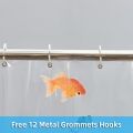 Goldfish Clear Shower Curtain, 78" W x 72" L Waterproof Lightweight Fish Shower Curtain Liner, PEVA Long Bath Fashion Shower Curtains with 12 Grommets Hooks for Bathtub Bath Bathroom. 