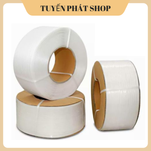 Dây Đai Nhựa PP Nguyên Sinh Trắng Trong Bản 10-12-14mm (Cuộn 10kg)