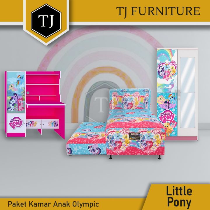 Paket Kamar Anak Olympic G Star My Little Pony Meja Belajar Tulis