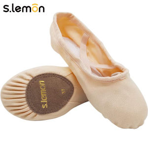 s.lemon Ballet Shoes / Ballet Slippers Double-Layer Canvas Split-Sole Ballet Shoes for Girls Children Women and Men2026
