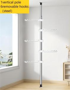 Coat Rack Telescopic Free-Standing Clothes rack for Hanging Clothes Adjustable Floor to Ceiling Heavy Duty Garment clothing Rack for Clothes Coats Easy to Assemble