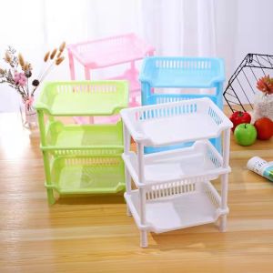 3 Tier Plastic Bathroom Corner Storage Layer Multipurpose Utility Organizer Rack Simple