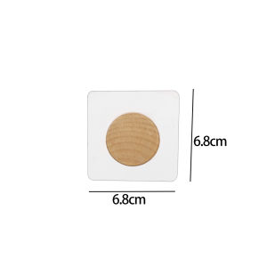 2Pcs Japanese Style Simple Solid Wood Hook Drawer Wardrobe Punch-Free Wall Hanging Seamless Sticker Sundry Key Hook Wooden Hook