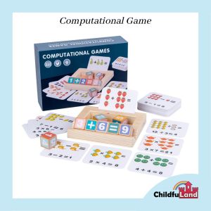 Wooden Block Number Computational Games for Kids Educational Toys and Math Toys 儿童益智数学玩具木制方块数字运算游戏