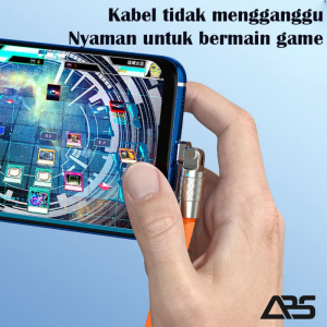 ABS - KABEL DATA GAMING 180 ° MICRO USB TYPE C FOR LIGHTNING 120W FAST CHARGING 6A