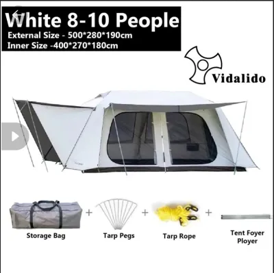 🔥พร้อมส่ง🔥Vidalido Vicore Auto Instant Tent Size M และ L เต็นท์กางอัตโนมัติ ขนาดใหญ่ 4-8 คน วัสดุพรีเมี่ยม